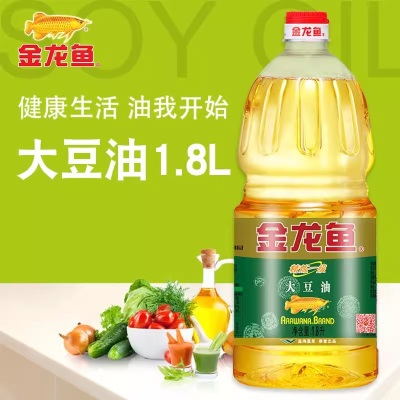 金龙鱼食用油精炼一级大豆油1.8L桶装